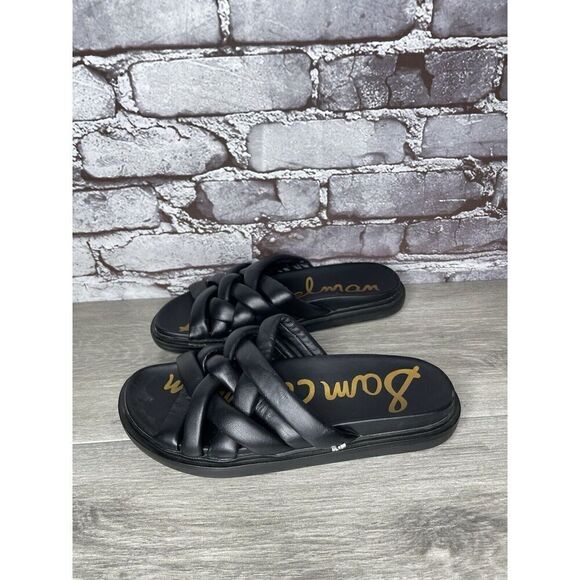 Sam Edelman Vaugn Black Leather Braid Casual Slides Sandals Women Sz 7M US/38EU - Picture 15 of 16
